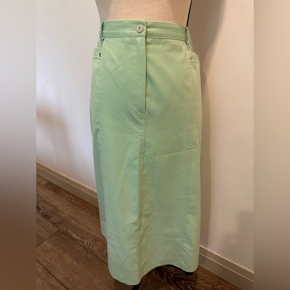 Dan Joyce Vintage Maxi Mint Green  Pencil Skirt 14 - Picture 1 of 11